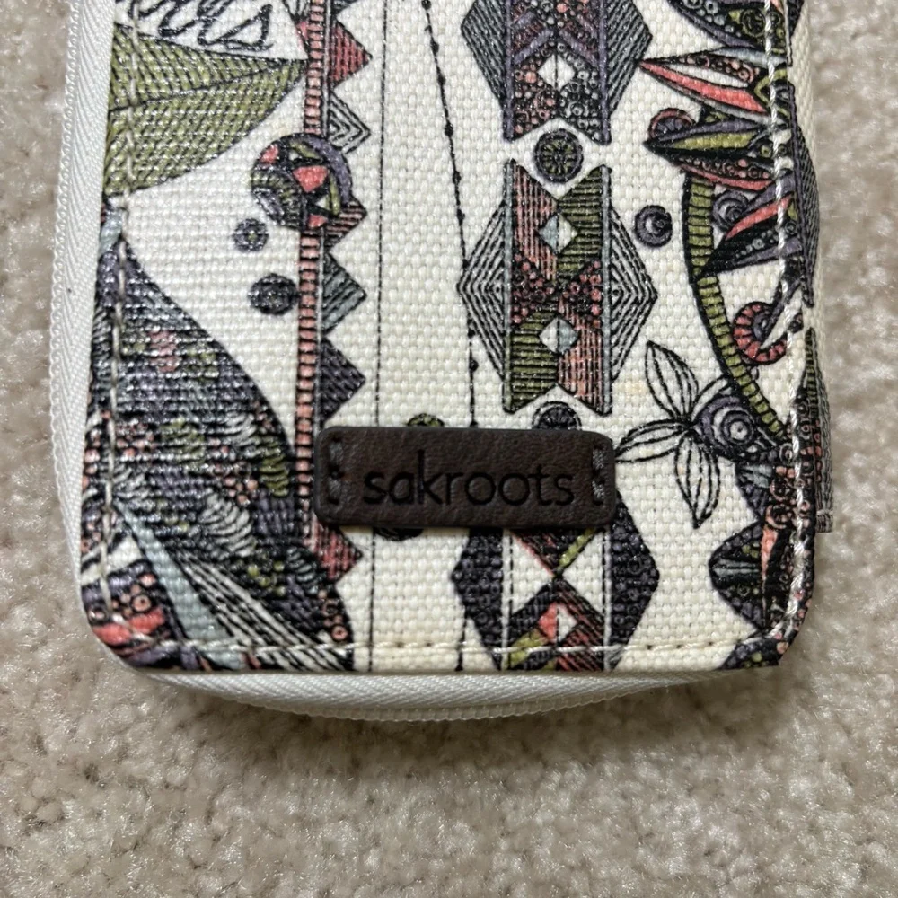 Sakroots Owl Mini Wallet Vinyl Crossbody - Picture 3 of 5